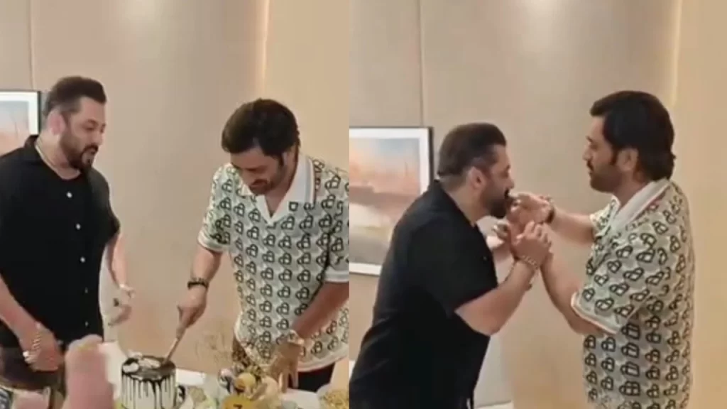 एमएस धोनी के 43वें जन्मदिन के जश्न में शामिल हुए सलमान खान - Salman khan Joins ms dhoni 43rd birthday bash